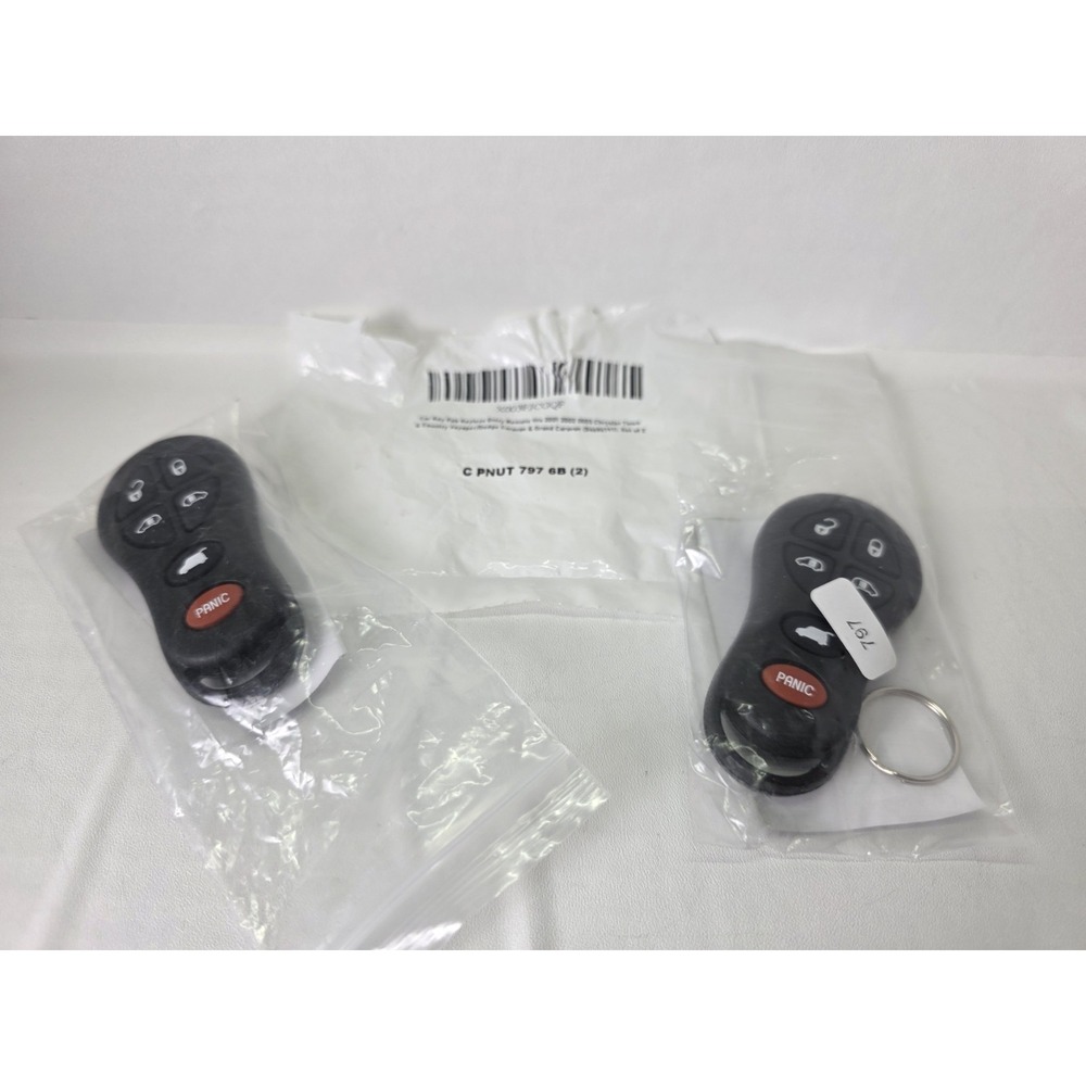 2 Pack Keyless Entry Remote Fob for 01-03 Chrysler Town Country Dodge Caravan 6B